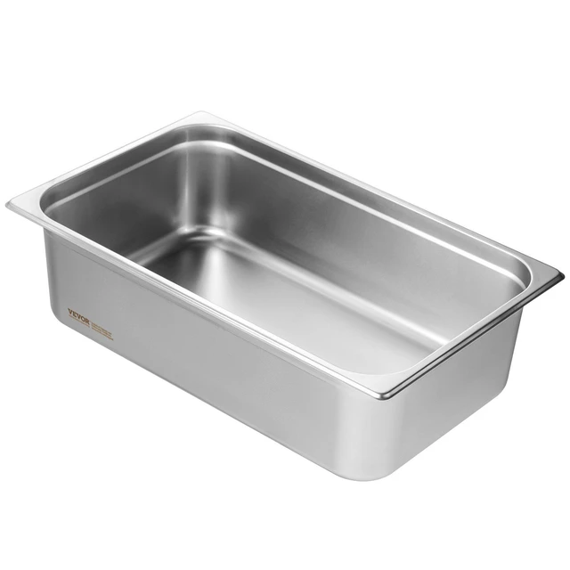 Alt view image 10 of 10 - VEVOR 6 Pack Hotel Pans, Full Size Anti-Jam Steam Pan, 0.8mm Thick Stainless Steel Restaurant Steam Table Pan, 6-Inch Deep Commercial Table Pan, Catering Storage Food Pan, for Industrial & Scientific