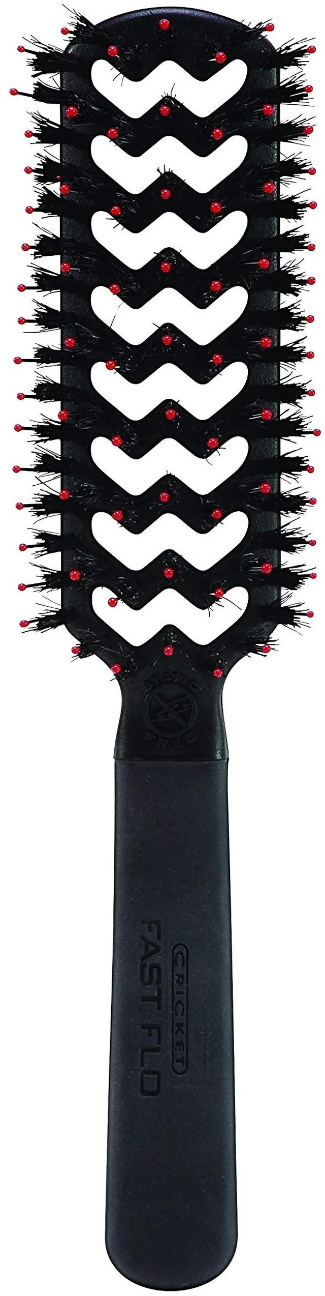 Main image of Cricket Static Free Fast Flo Shine Vent Hair Brush for Blow Drying, Styling and Detangling Hairbrush for Long Short Thick Thin Curly Straight Wavy All Hair Types