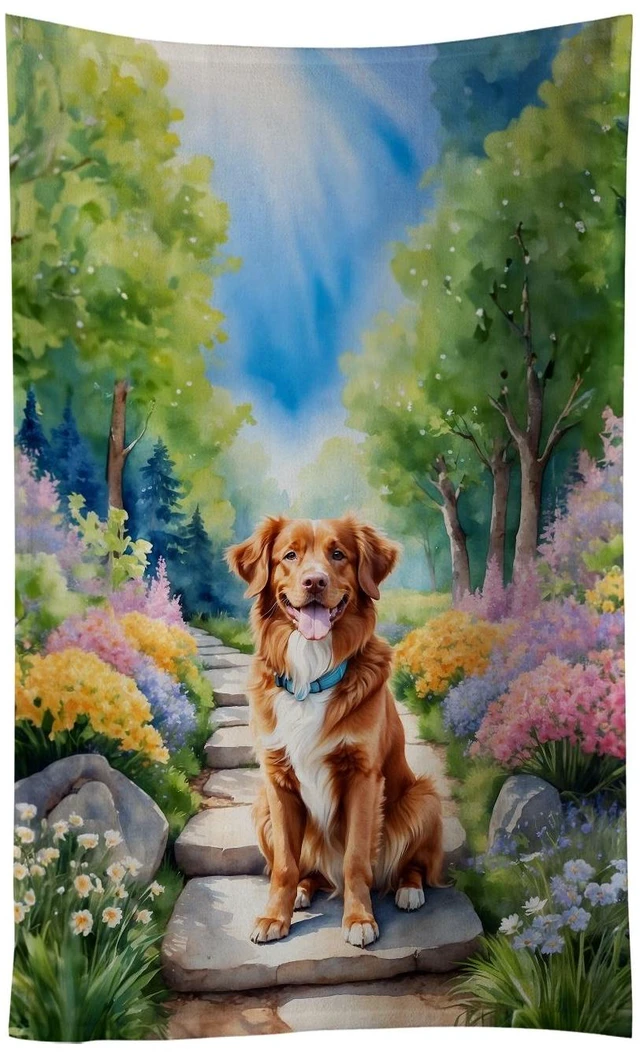 Main image of Nova Scotia Duck Tolling Retriever Spring Path Kitchen Towel Dish Cloths Guest Hand Towel Decorative Bathroom Towel for Face,Tea, Dishcloth, Kitchen and Bath
