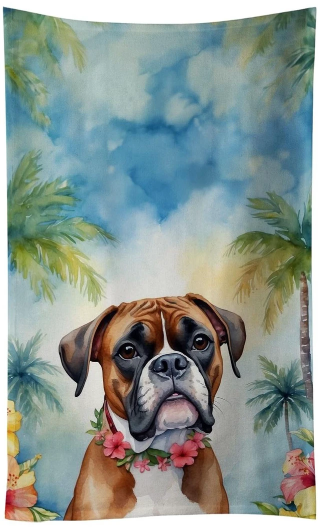 Main image of Boxer Luau Kitchen Towel Dish Cloths Guest Hand Towel Decorative Bathroom Towel for Face,Tea, Dishcloth, Kitchen and Bath