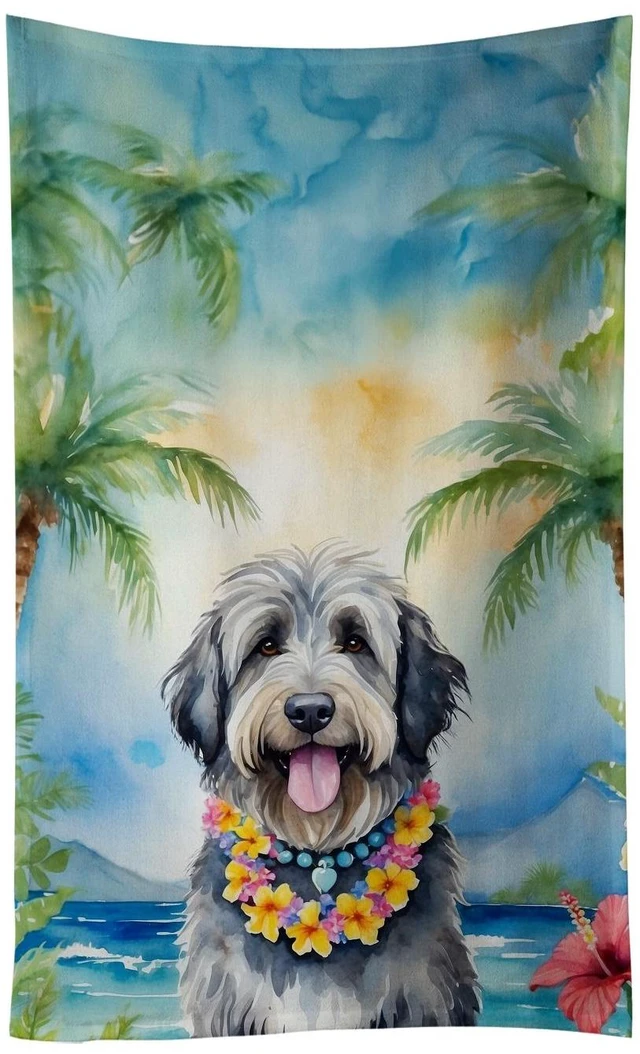 Main image of Bergamasco Sheepdog Luau Kitchen Towel Dish Cloths Guest Hand Towel Decorative Bathroom Towel for Face,Tea, Dishcloth, Kitchen and Bath