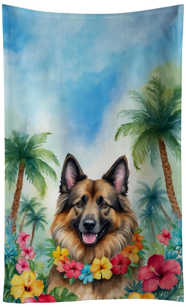 Main image of Belgian Tervuren Luau Kitchen Towel Dish Cloths Guest Hand Towel Decorative Bathroom Towel for Face,Tea, Dishcloth, Kitchen and Bath