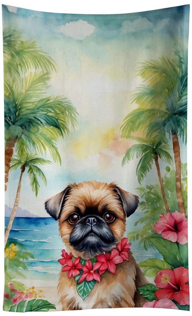 Main image of Brussels Griffon Luau Kitchen Towel Dish Cloths Guest Hand Towel Decorative Bathroom Towel for Face,Tea, Dishcloth, Kitchen and Bath