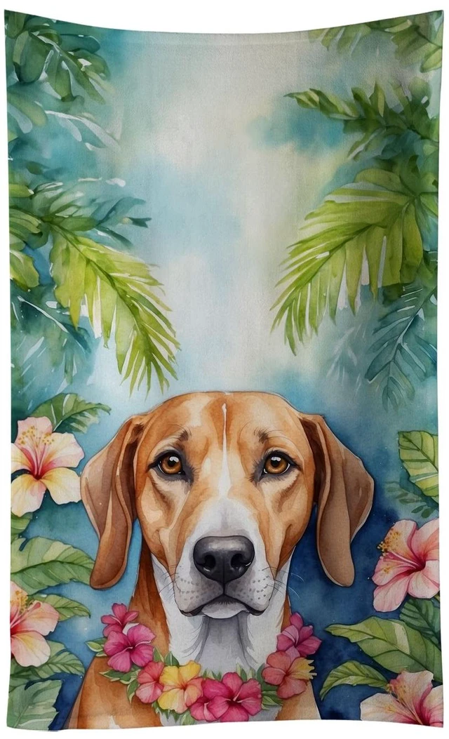 Main image of American Foxhound Luau Kitchen Towel Dish Cloths Guest Hand Towel Decorative Bathroom Towel for Face,Tea, Dishcloth, Kitchen and Bath