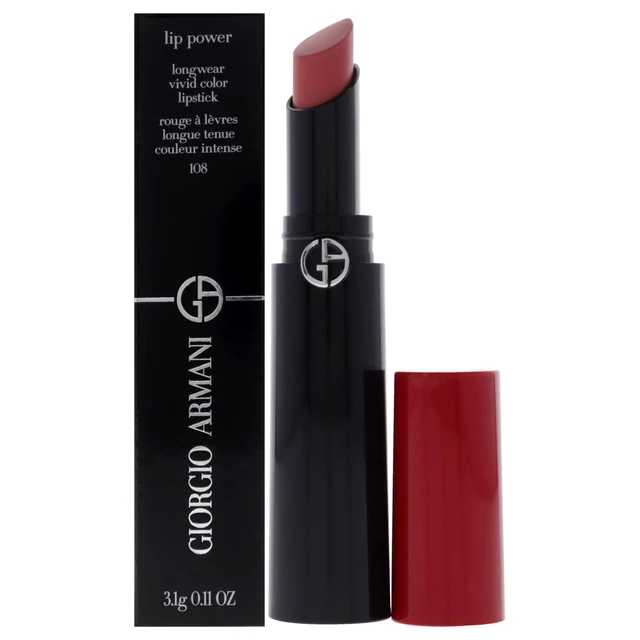 Alt view image 2 of 2 - Lip Power Longwear Vivid Color Lipstick - 108 In Love by Giorgio Armani for Women - 0.11 oz Lipstick
