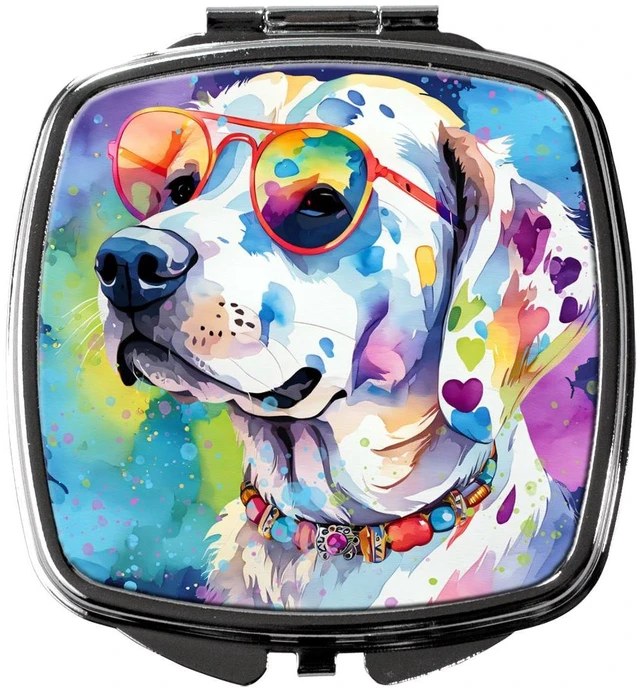 Main image of Hippie Dawg Compact Mirror Decorative Travel Makeup Mirror for Women Girls Gifts Pocket Makeup Mirror Folding Handheld