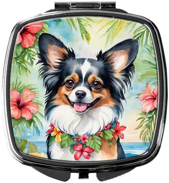 Main image of Papillon Luau Compact Mirror Decorative Travel Makeup Mirror for Women Girls Gifts Pocket Makeup Mirror Folding Handheld
