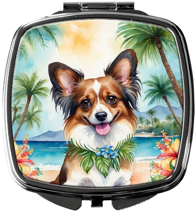 Main image of Papillon Luau Compact Mirror Decorative Travel Makeup Mirror for Women Girls Gifts Pocket Makeup Mirror Folding Handheld