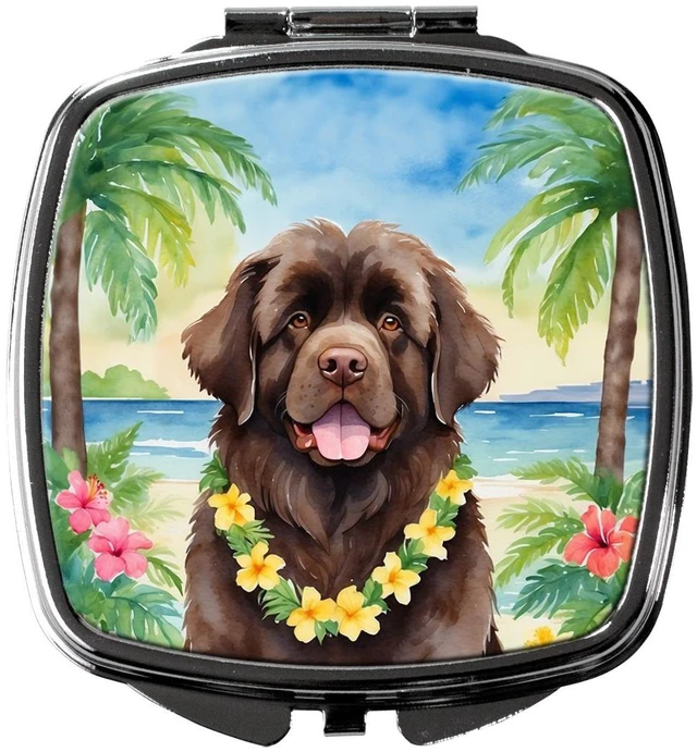 Main image of Newfoundland Luau Compact Mirror Decorative Travel Makeup Mirror for Women Girls Gifts Pocket Makeup Mirror Folding Handheld