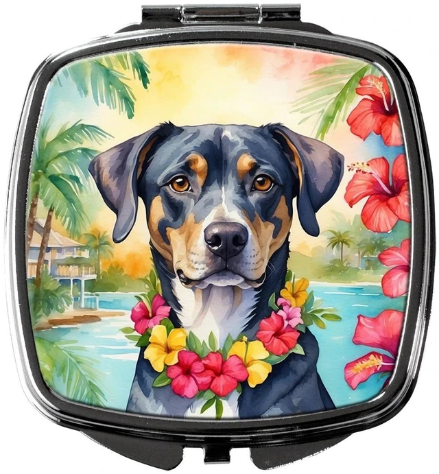 Main image of Catahoula Luau Compact Mirror Decorative Travel Makeup Mirror for Women Girls Gifts Pocket Makeup Mirror Folding Handheld