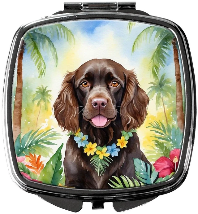 Main image of Boykin Spaniel Luau Compact Mirror Decorative Travel Makeup Mirror for Women Girls Gifts Pocket Makeup Mirror Folding Handheld