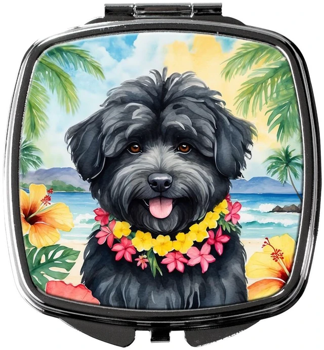 Main image of Puli Luau Compact Mirror Decorative Travel Makeup Mirror for Women Girls Gifts Pocket Makeup Mirror Folding Handheld
