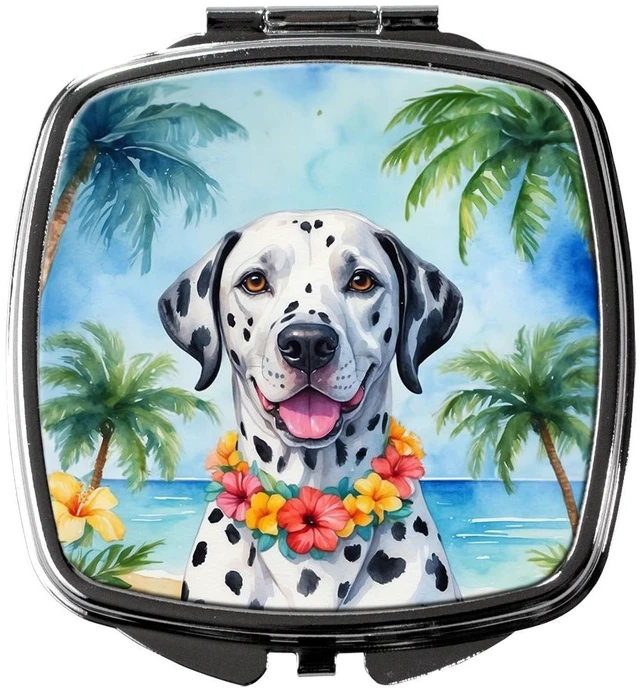 Main image of Dalmatian Luau Compact Mirror Decorative Travel Makeup Mirror for Women Girls Gifts Pocket Makeup Mirror Folding Handheld