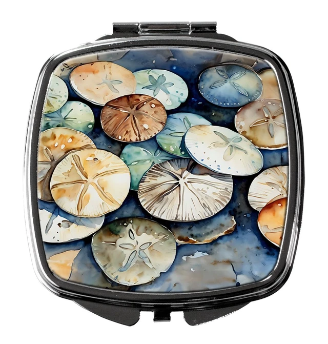 Main image of Sand Dollars Compact Mirror Decorative Travel Makeup Mirror for Women Girls Gifts Pocket Makeup Mirror Folding Handheld