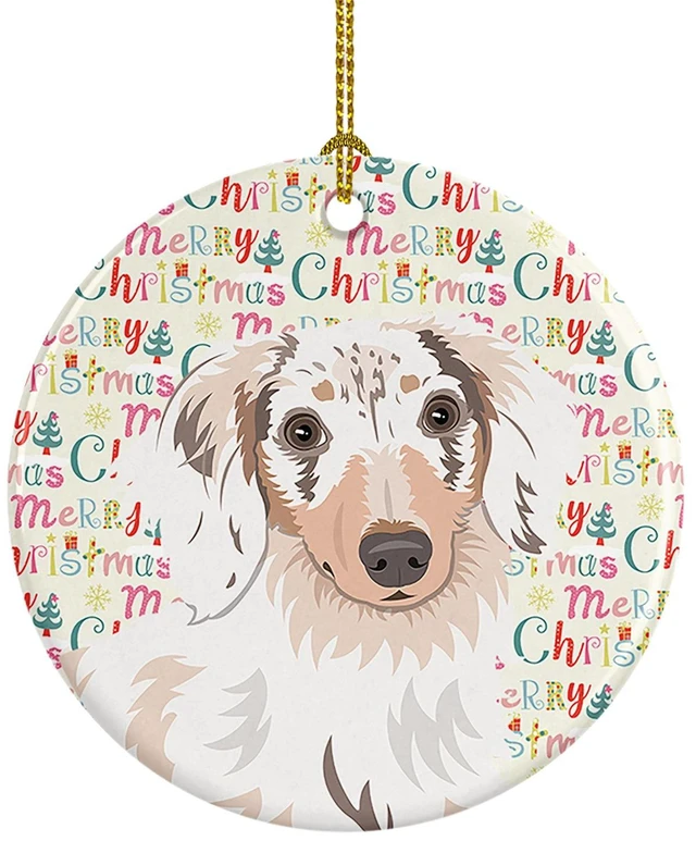Main image of Chihuahua Dapple #2 Christmas Ceramic Ornament Christmas Tree Hanging Decorations for Home Christmas Holiday, Party, Gift, 3 in, Multicolor