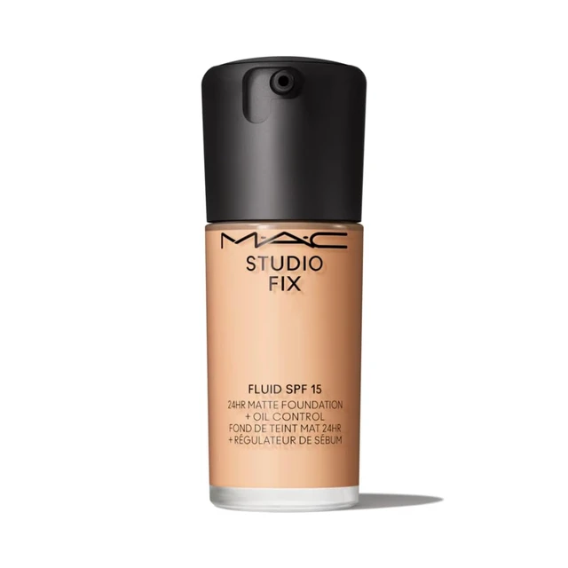 Alt view image 2 of 2 - Studio Fix Fluid SPF 15 24Hr Matte Foundation Plus Oil Control - C4 Light Neutral Golden with Peachy Undertone by MAC for Women - 1 oz Foundation