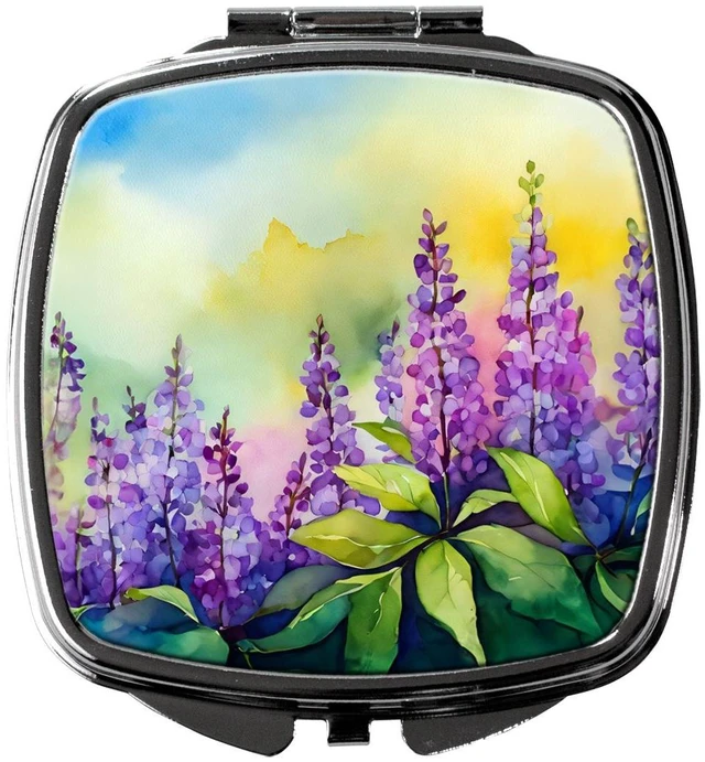 Main image of Idaho Syringa in Watercolor Compact Mirror Decorative Travel Makeup Mirror for Women Girls Gifts Pocket Makeup Mirror Folding Handheld