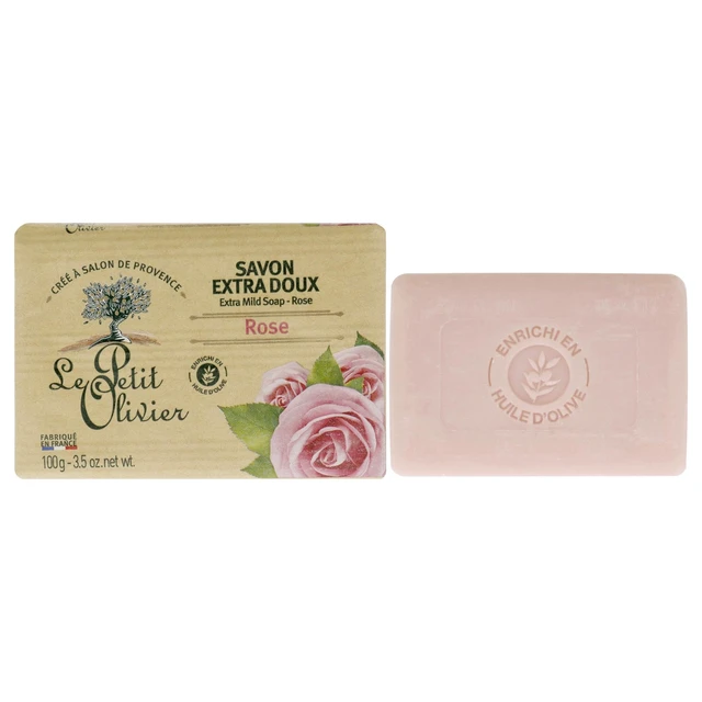 Alt view image 2 of 2 - Extra Mild Soap - Rose by Le Petit Olivier for Unisex - 3.5 oz Soap
