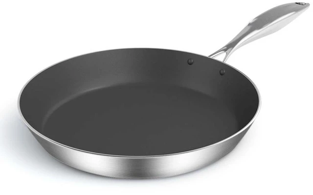 Main image of SOGA Stainless Steel Fry Pan 30cm Frying Pan Induction FryPan Non Stick Interior