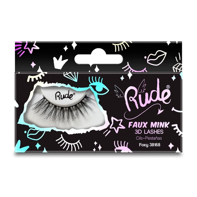 Alt view image 2 of 2 - Essential Faux Mink 3D Lashes - Foxy by Rude Cosmetics for Women - 1 Pc Pair
