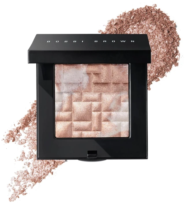 Main image of Bobbi Brown Highlighting Powder | Pearl-Infused Highlighter Makeup For Luminous Cheeks & Eyes | Gel-Powder Hybrid, 0.28 Ounce, Pink Glow #1