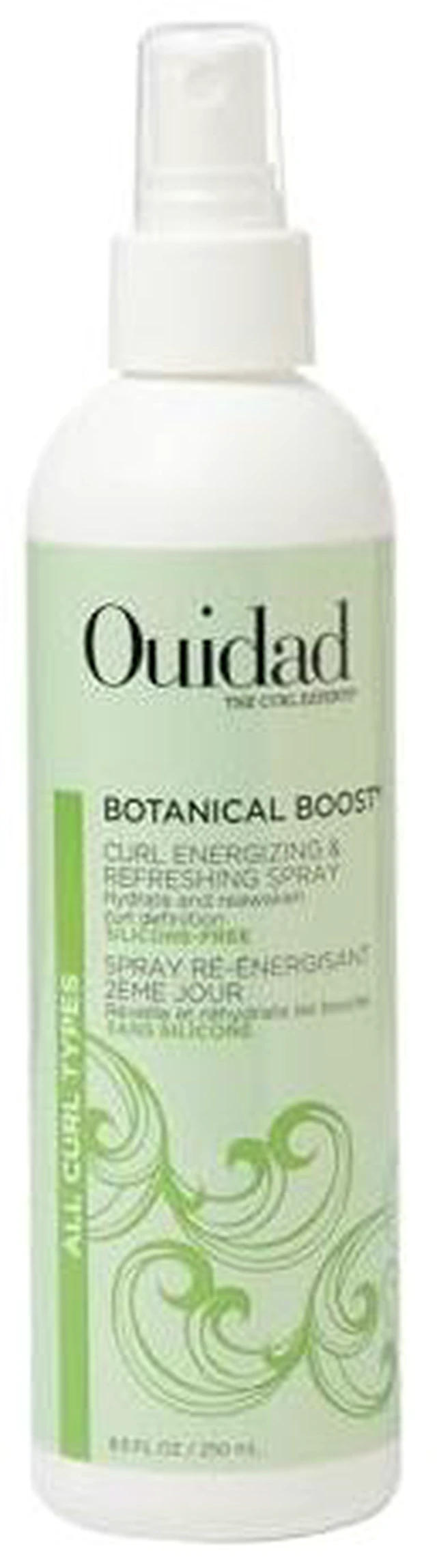 Main image of Ouidad Botanical Boost Curl Energizing & Refreshing Hair Spray, 8.5 fl oz, Lasting Definition, No-Residue Refresher Spray for Curly Hair, Adds Weightless Moisture, All Curl Types