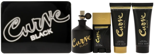 Main image of Curve Black by Liz Claiborne for Men - 4 Pc Gift Set 4.2oz EDC Spray, 3.4oz After Shave Balm, 3.4oz Shower Gel, 1.7oz Deodrant Stick