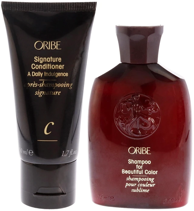 Main image of Signature Conditioner and Shampoo for Beautiful Color Kit by Oribe for Unisex - 2 Pc Kit 1.7oz Conditioner, 2.5oz Shampoo