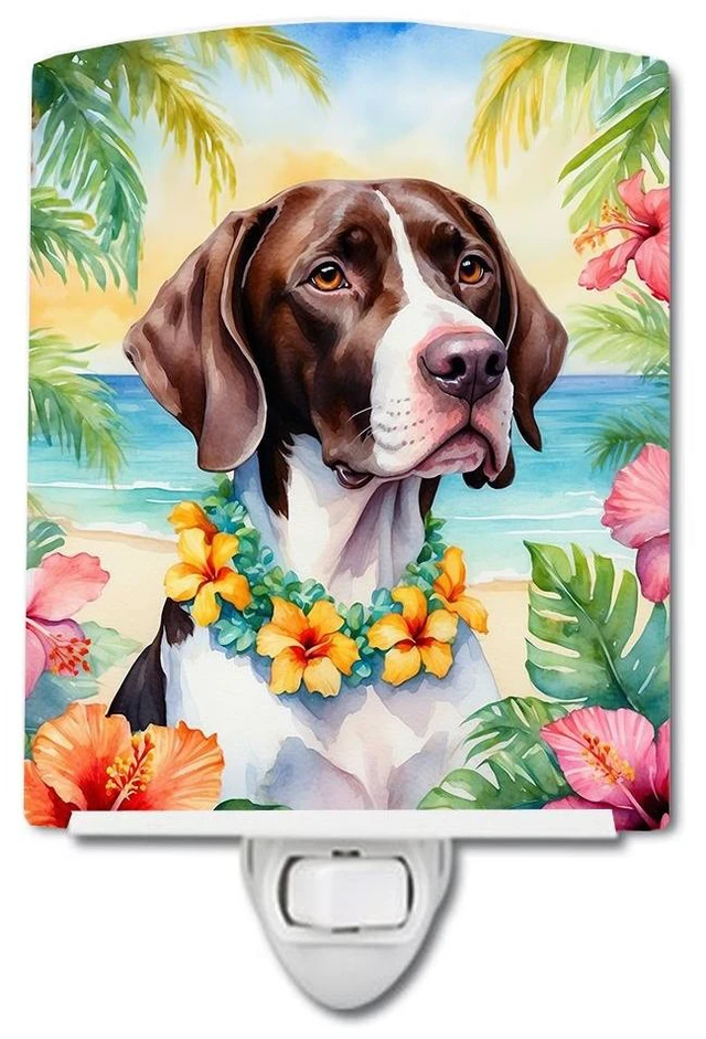 Main image of NEW Pointer Luau Ceramic Night Light Compact, UL-Certified, Ideal for Bedroom, Bathroom, Nursery, Hallway, Kitchen, 6x4x3, Multicolor
