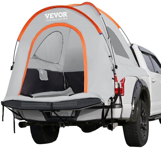 Alt view image 16 of 16 - Truck Bed Tent, 6.4'-6.7' Pickup Truck Tent with Rain Layer and Carry Bag, Waterproof PU2000mm Double Layer Truck Tent, Accommodate 2-3 Person, for Camping Traveling Outdoor Activities