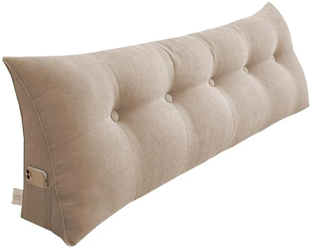 Main image of SOGA 150cm Beige Triangular Wedge Bed Pillow Headboard Backrest Bedside Tatami Cushion Home Decor