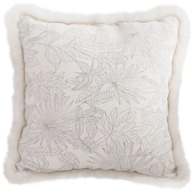 Main image of SOGA 45cm Pillow Cover French Jacquard Woven France Peony Floral Made Throw Pillow
