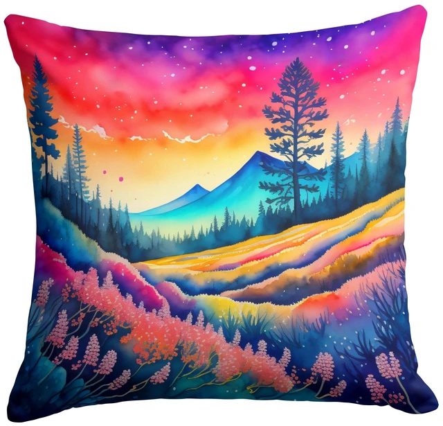 Main image of Colorful Yarrow Throw Pillow Machine Washable, Indoor Outdoor Decorative Pillow for Couch, Bed or Patio, 18Hx18W