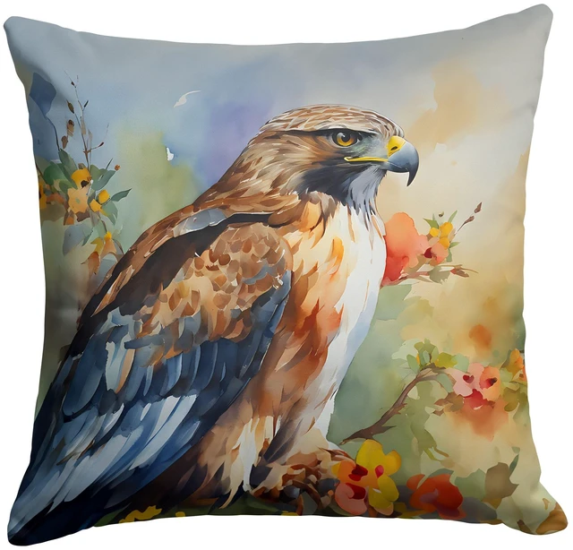Main image of Hawk Throw Pillow Machine Washable, Indoor Outdoor Decorative Pillow for Couch, Bed or Patio, 18Hx18W