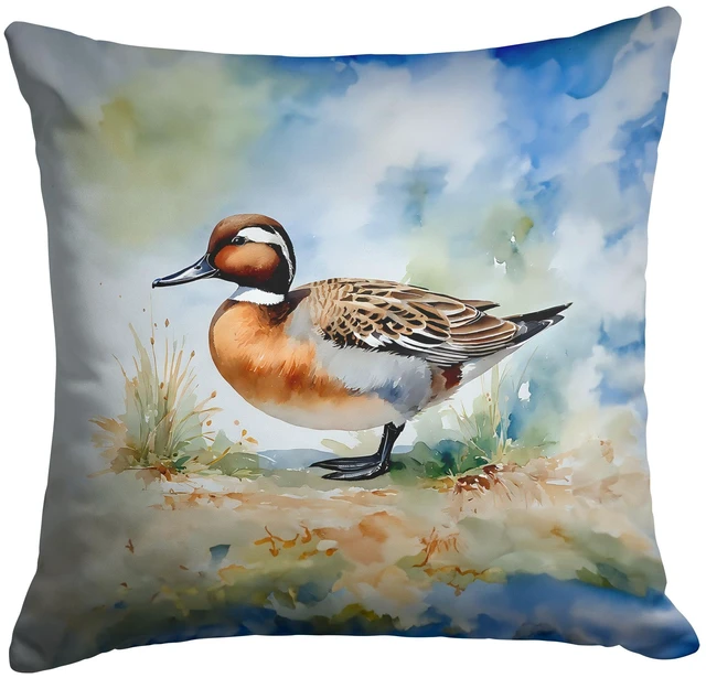 Main image of Northern Pintail Throw Pillow Machine Washable, Indoor Outdoor Decorative Pillow for Couch, Bed or Patio, 18Hx18W