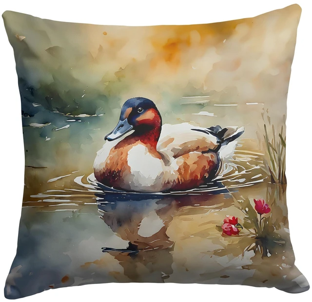Main image of Canvasback Throw Pillow Machine Washable, Indoor Outdoor Decorative Pillow for Couch, Bed or Patio, 18Hx18W