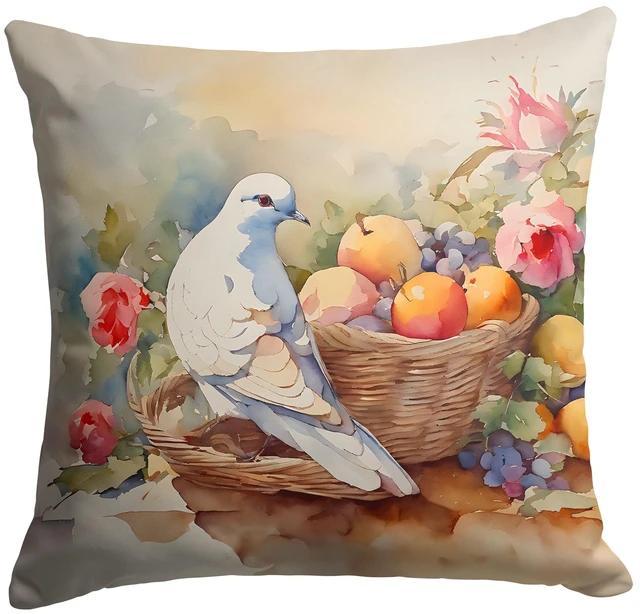 Main image of NEW Dove Throw Pillow Machine Washable, Indoor Outdoor Decorative Pillow for Couch, Bed or Patio, 18Hx18W