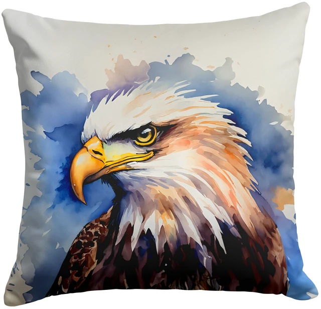 Main image of Eagle Throw Pillow Machine Washable, Indoor Outdoor Decorative Pillow for Couch, Bed or Patio, 18Hx18W