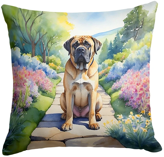 Main image of Mastiff Spring Path Throw Pillow Machine Washable, Indoor Outdoor Decorative Pillow for Couch, Bed or Patio, 18Hx18W