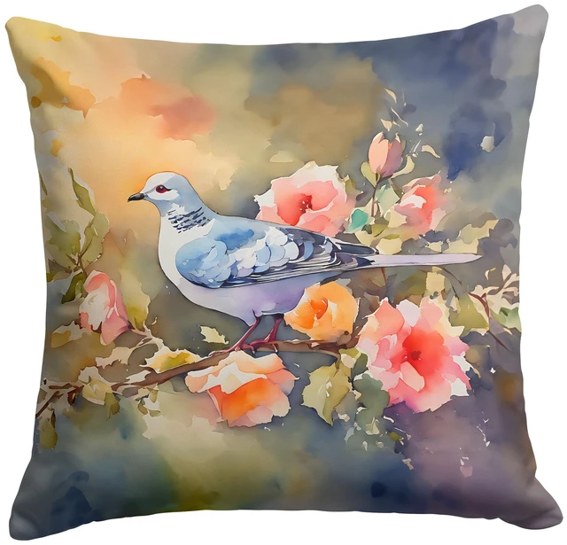 Main image of NEW Dove Throw Pillow Machine Washable, Indoor Outdoor Decorative Pillow for Couch, Bed or Patio, 18Hx18W