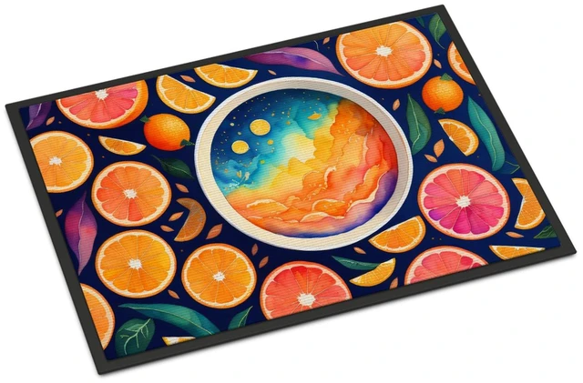 Main image of NEW Colorful Oranges Doormat Front Door Mat Indoor Outdoor Rugs for Entryway, Non Slip Washable Low Pile, 18H X 27W
