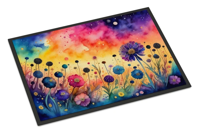 Main image of NEW Scabiosa in Color Doormat Front Door Mat Indoor Outdoor Rugs for Entryway, Non Slip Washable Low Pile, 18H X 27W
