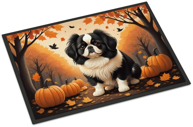 Main image of NEW Japanese Chin Fall Doormat Front Door Mat Indoor Outdoor Rugs for Entryway, Non Slip Washable Low Pile, 18H X 27W
