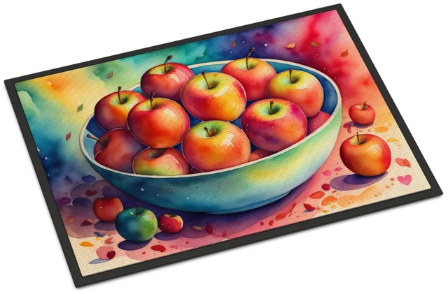 Main image of NEW Colorful Apples Doormat Front Door Mat Indoor Outdoor Rugs for Entryway, Non Slip Washable Low Pile, 18H X 27W