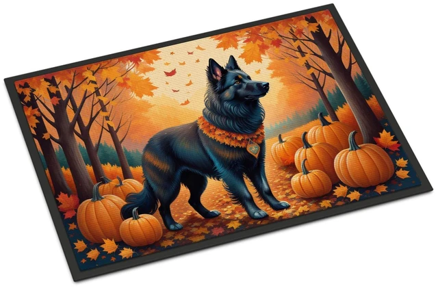 Main image of NEW Belgian Sheepdog Fall Doormat Front Door Mat Indoor Outdoor Rugs for Entryway, Non Slip Washable Low Pile, 18H X 27W