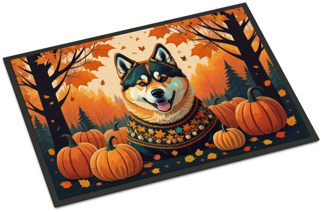 Main image of NEW Akita Fall Doormat Front Door Mat Indoor Outdoor Rugs for Entryway, Non Slip Washable Low Pile, 18H X 27W