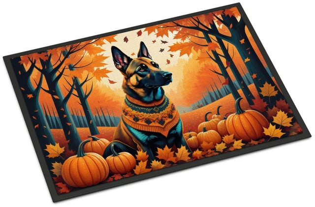 Main image of NEW Belgian Malinois Fall Doormat Front Door Mat Indoor Outdoor Rugs for Entryway, Non Slip Washable Low Pile, 18H X 27W