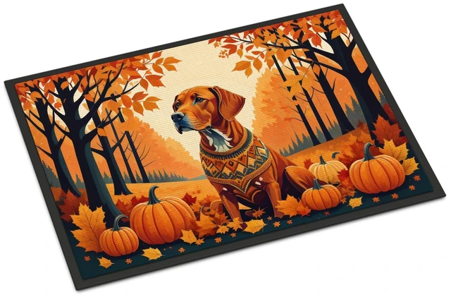 Main image of NEW Vizsla Fall Doormat Front Door Mat Indoor Outdoor Rugs for Entryway, Non Slip Washable Low Pile, 18H X 27W