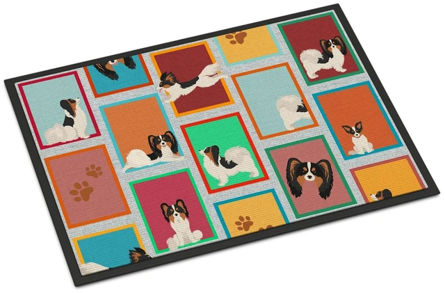Main image of NEW Lots of Tricolor Papillon Doormat Front Door Mat Indoor Outdoor Rugs for Entryway, Non Slip Washable Low Pile, 18H X 27W