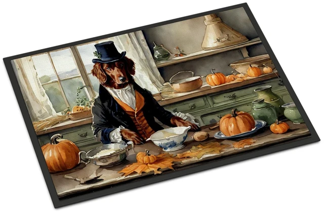 Main image of NEW Irish Setter Fall Kitchen Pumpkins Doormat Front Door Mat Indoor Outdoor Rugs for Entryway, Non Slip Washable Low Pile, 18H X 27W